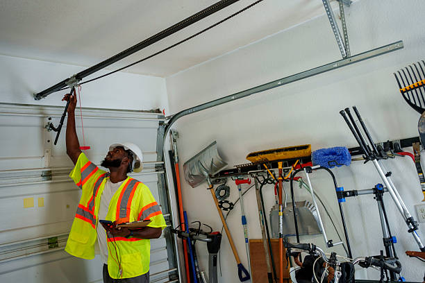 Professional Garage Door Roller Replacement technician working in Hamilton, TX